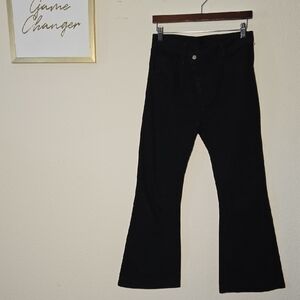 Collina Strada Black Denim Asymetric Flare Jeans Size M/27